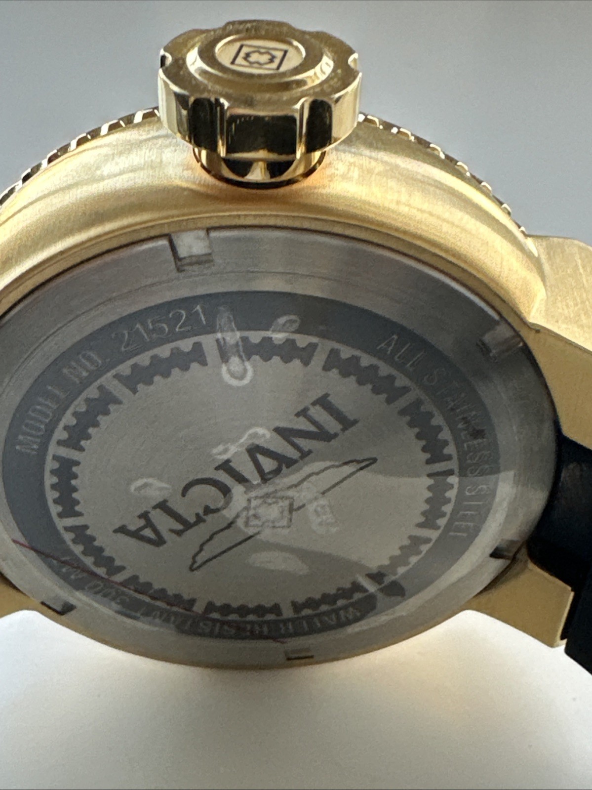 Invicta Watch Men’s Quartz 52mm Gold Black 21521