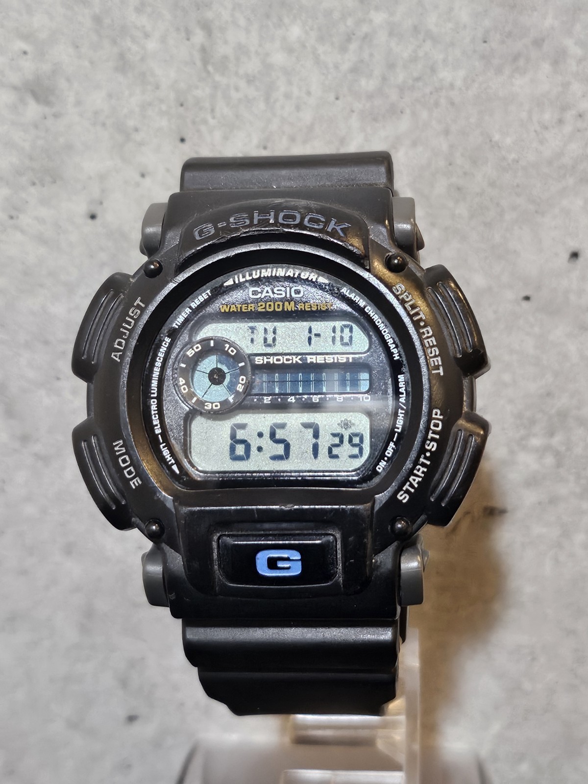 Exc+5 Casio G-SHOCK DW-9000 black QUARTZ Watch from Japan shock resistant