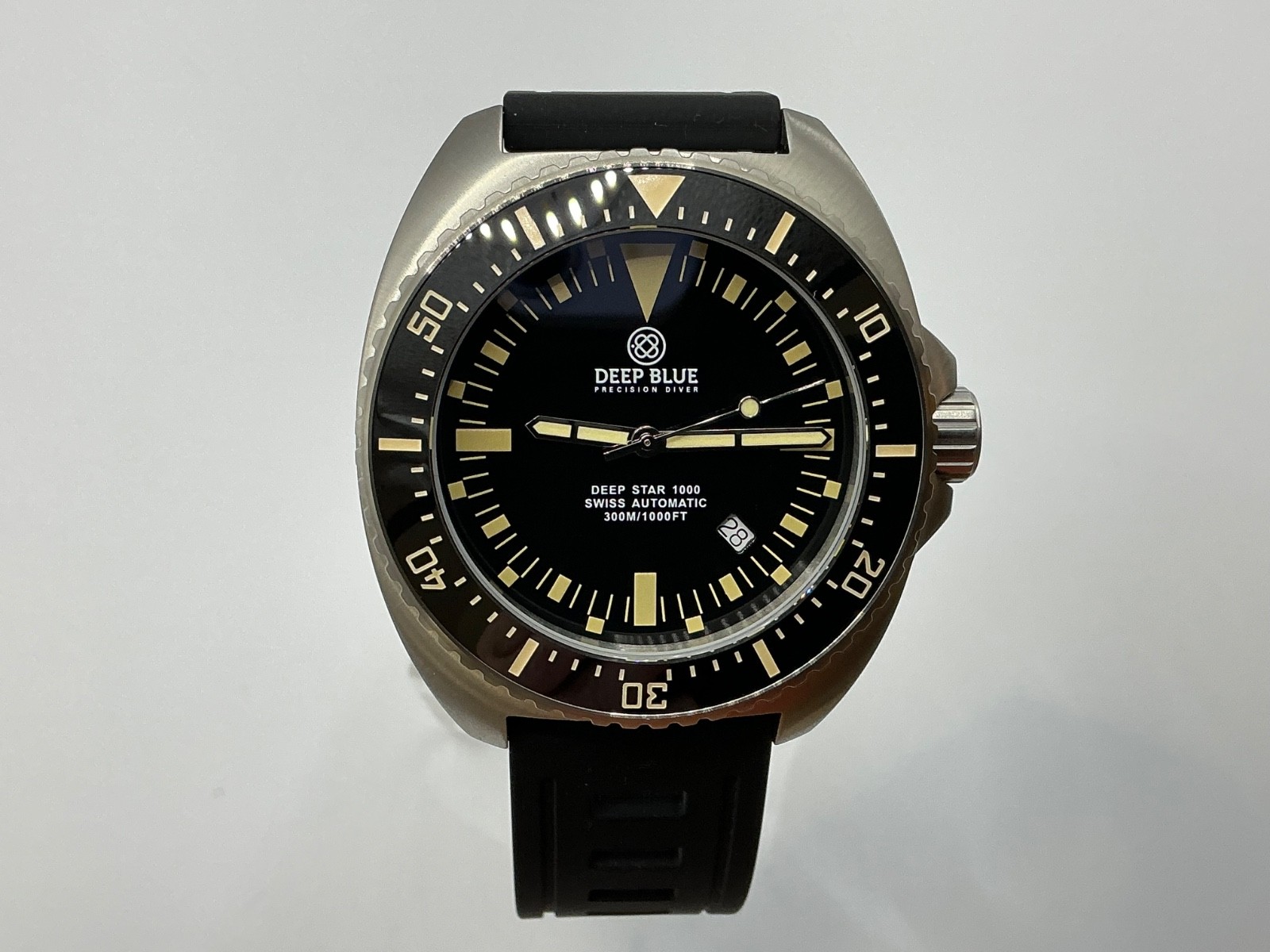 Deep Blue Deep Star 1000 Vintage Swiss ETA Automatic Men’s Diver Watch MINT B&P