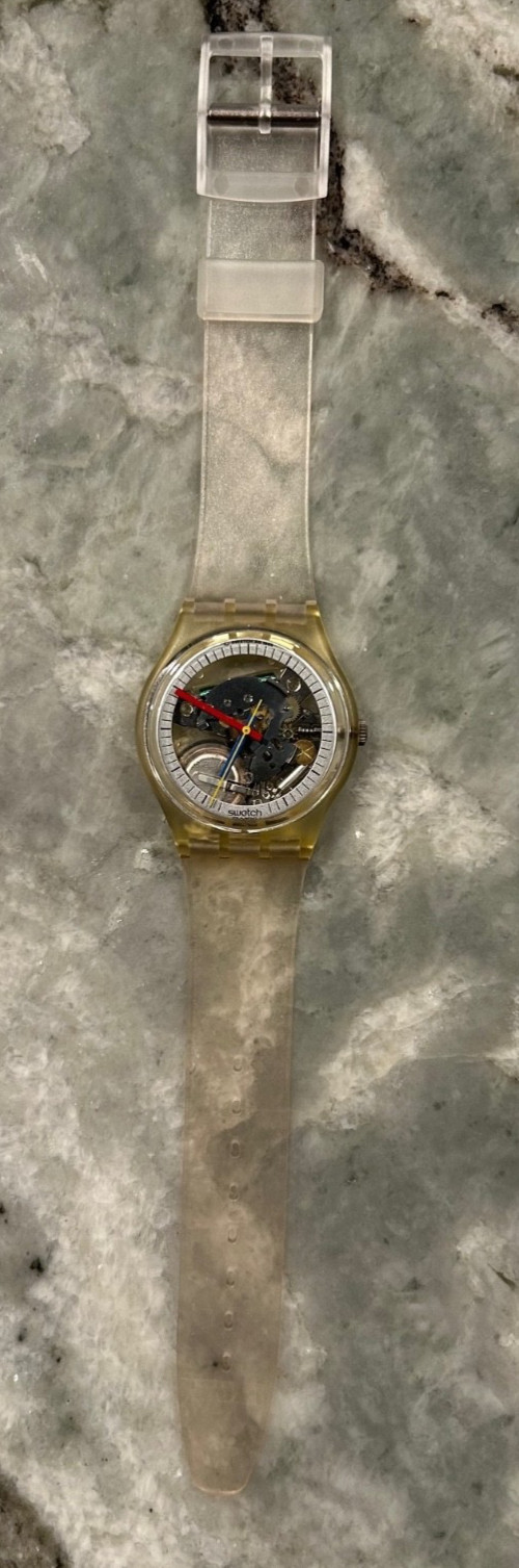 Swatch – Jelly Fish – Green Coil – 1985 – GK100 – Gent – Rare – Original Box