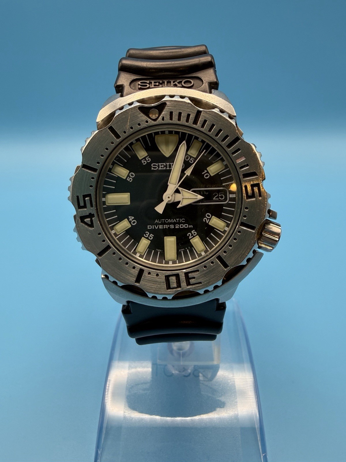 Rare SEIKO Black Monster SKX779 1st Generation 7S26-0350 Automatic Divers Watch