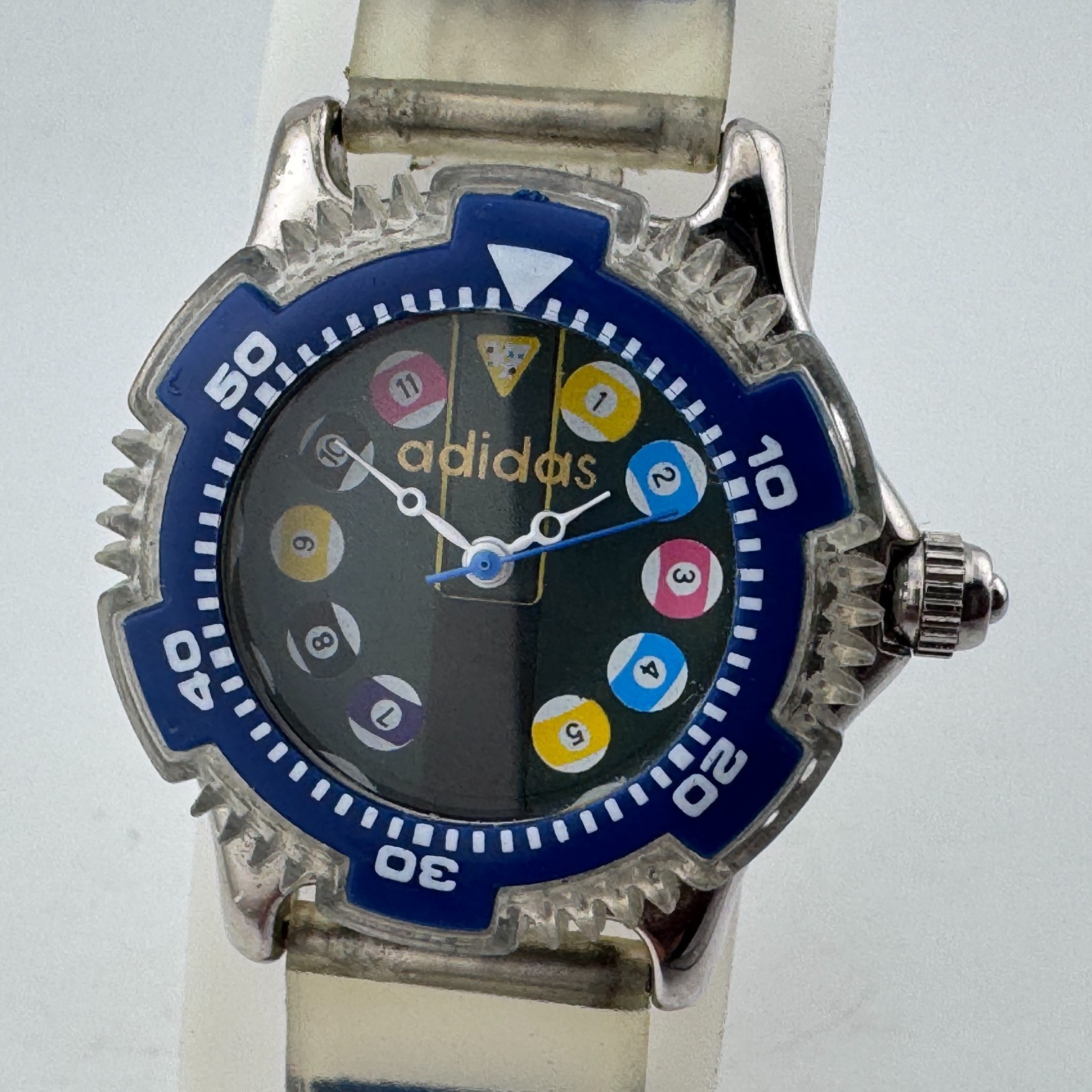 VTG adidas Swiss Quartz Watch Women Rotating Bezel Bowling Markers New Battery