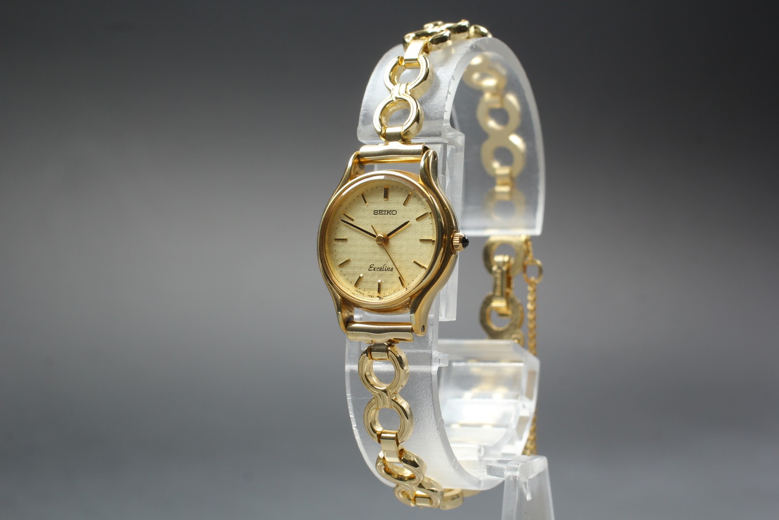 SEIKO Exceline 1F21-0030 SGP30 Gold Bracelet Ladies Watch Vintage N MINT JAPAN
