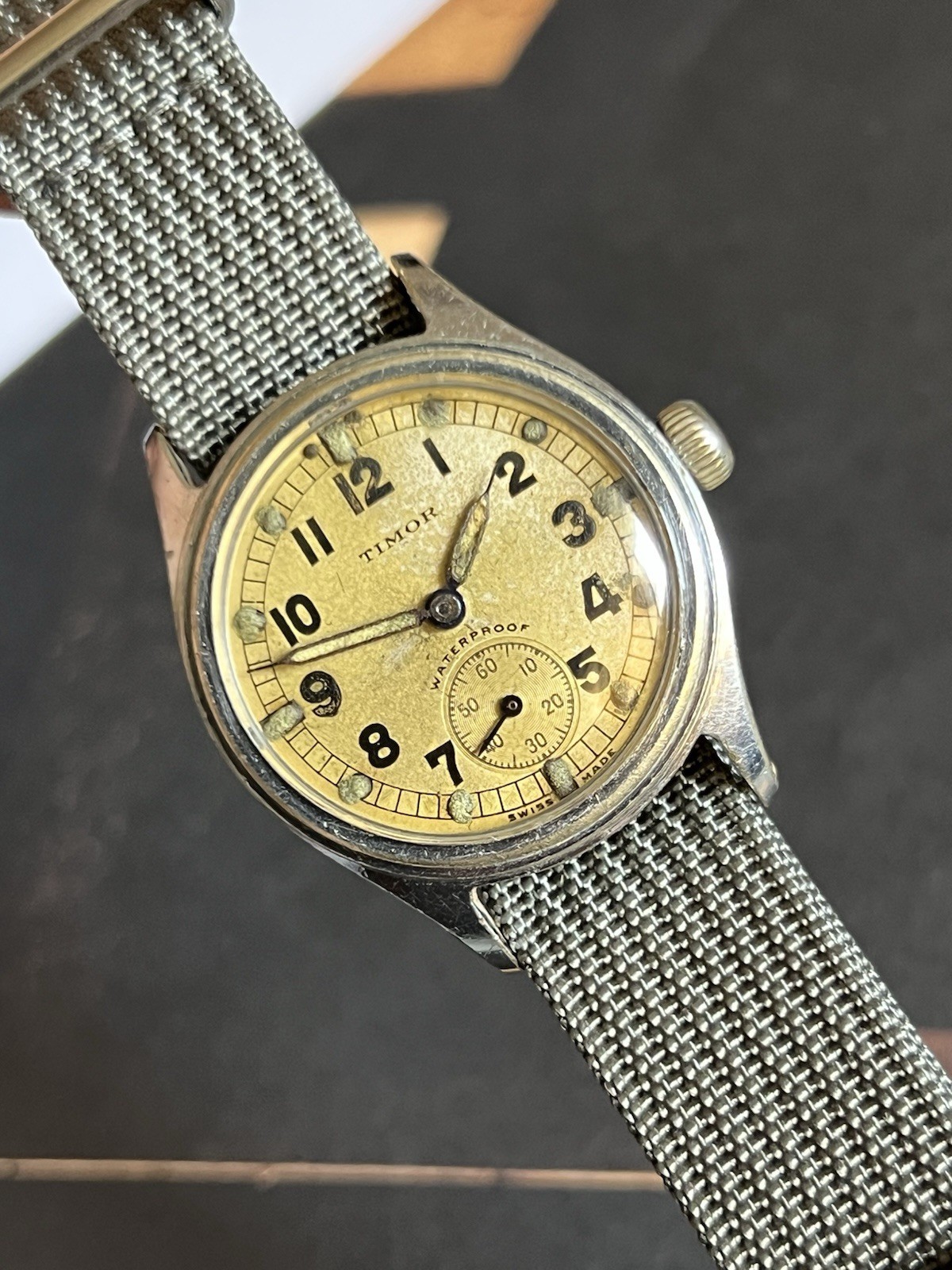 VINTAGE WW2 1940s TIMOR WWW GENTS MILITARY WRISTWATCH RE-ISSUED PAKISTAN