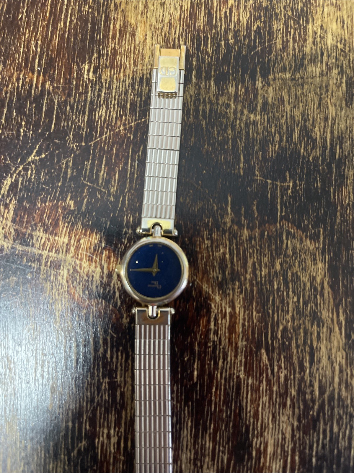 Christian Dior Vintage Two Tone Ladies Swiss Made Blue Starry Night Dial