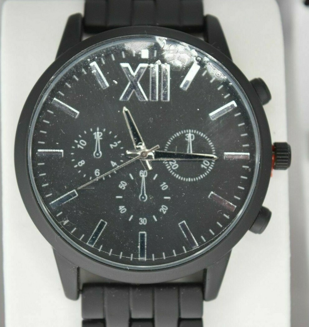 Inc Men’s Matte Black Bracelet Watch 48mm MSRP $59.50