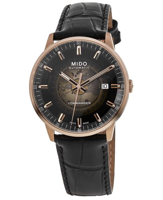 New Mido Commander Gradient Black Dial Leather Men’s Watch M021.407.36.411.00