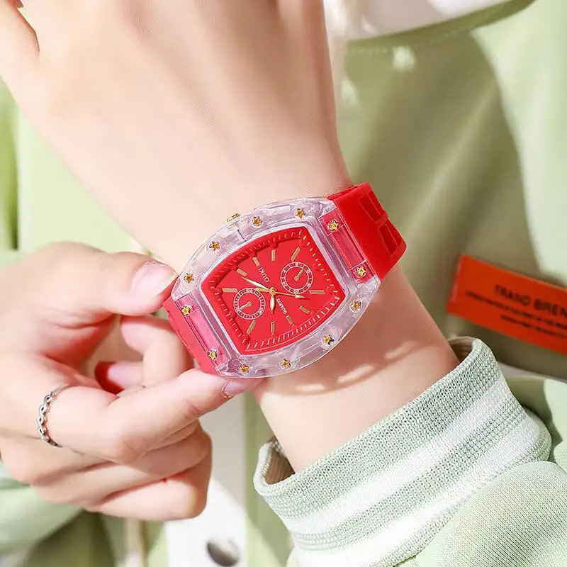 Fashion Women Watches Casual Silicone Strap Analog Quartz Watch for Girls
