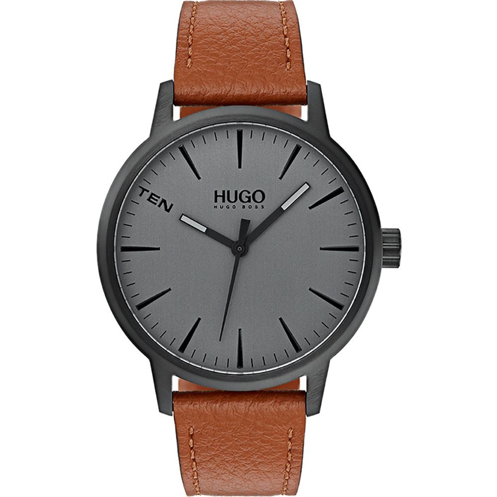 HUGO BOSS CASUAL 1530075 Genuine Leather Brown Black Men’s Watch