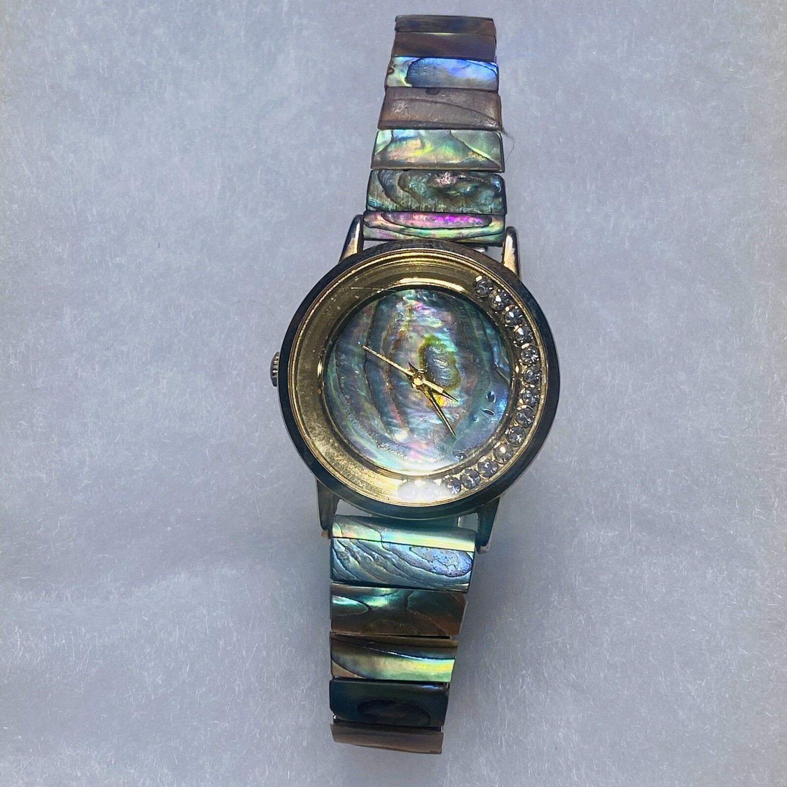 Futura Quartz Watch Mother Of Pearl Dial Leather Band Rare Design New Battery