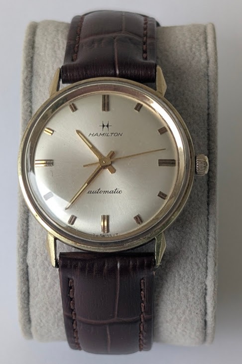 Vintage Men`s Hamilton Automatic Wristwatch 10K Gold Filled RGP RUNNING Swiss