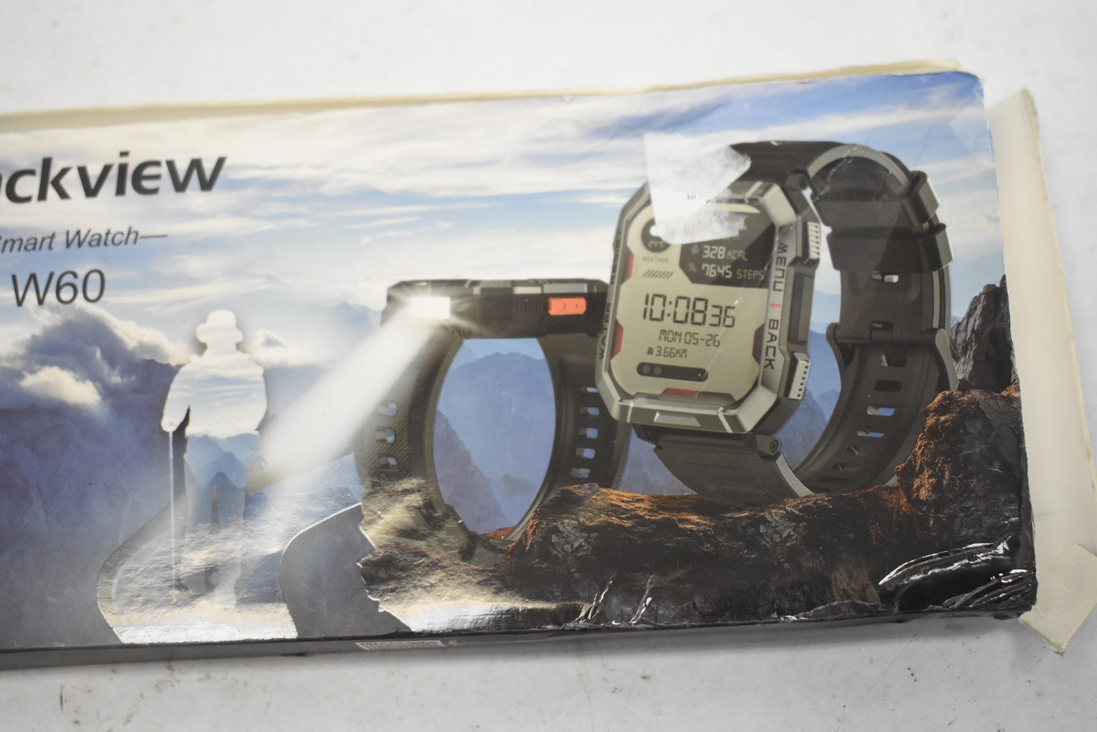 Blackview Smart Watch Mens Digital Military Sport Black W60 Rugged Extra Strap