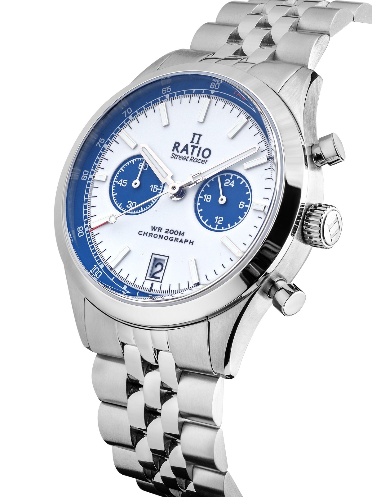 Ratio Street Racer Chronograph Blue Panda Dial Limited Edition RTC024 Mens Watch