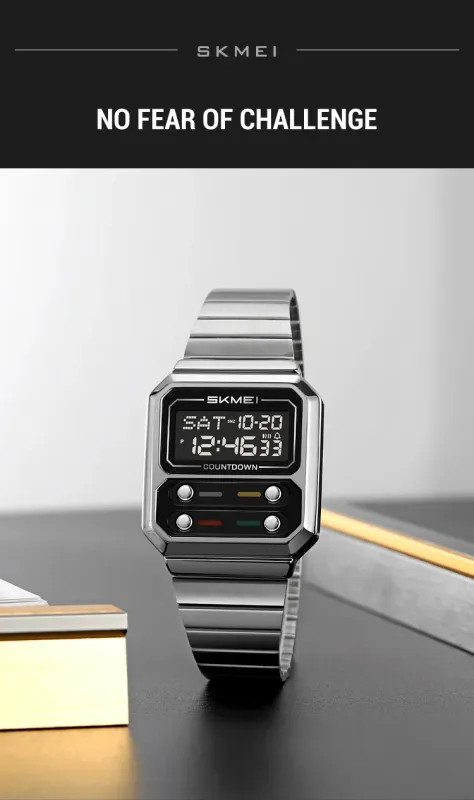 SKMEI 2448 Business Men’s Retro Luxury Digital Electronic Watch Student