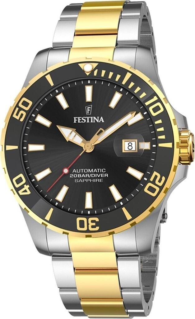 FESTINA F20532/2 Gents Bi-Colour Black Dial Date 200m Automatic 2 Year Warranty