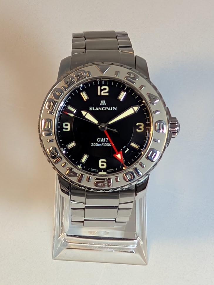 Blancpain Fifty Fathoms Trilogy GMT, Black Dial, 2200, 40mm, bracelet