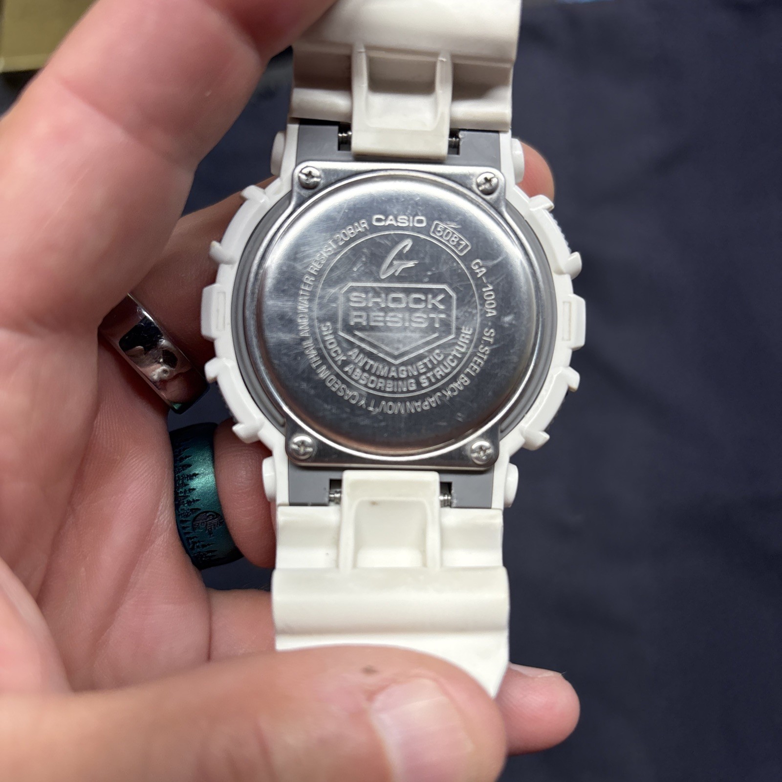 Casio G-SHOCK GA-100A 5081 Arctic White XL Hybrid – 100% Authentic – new battery