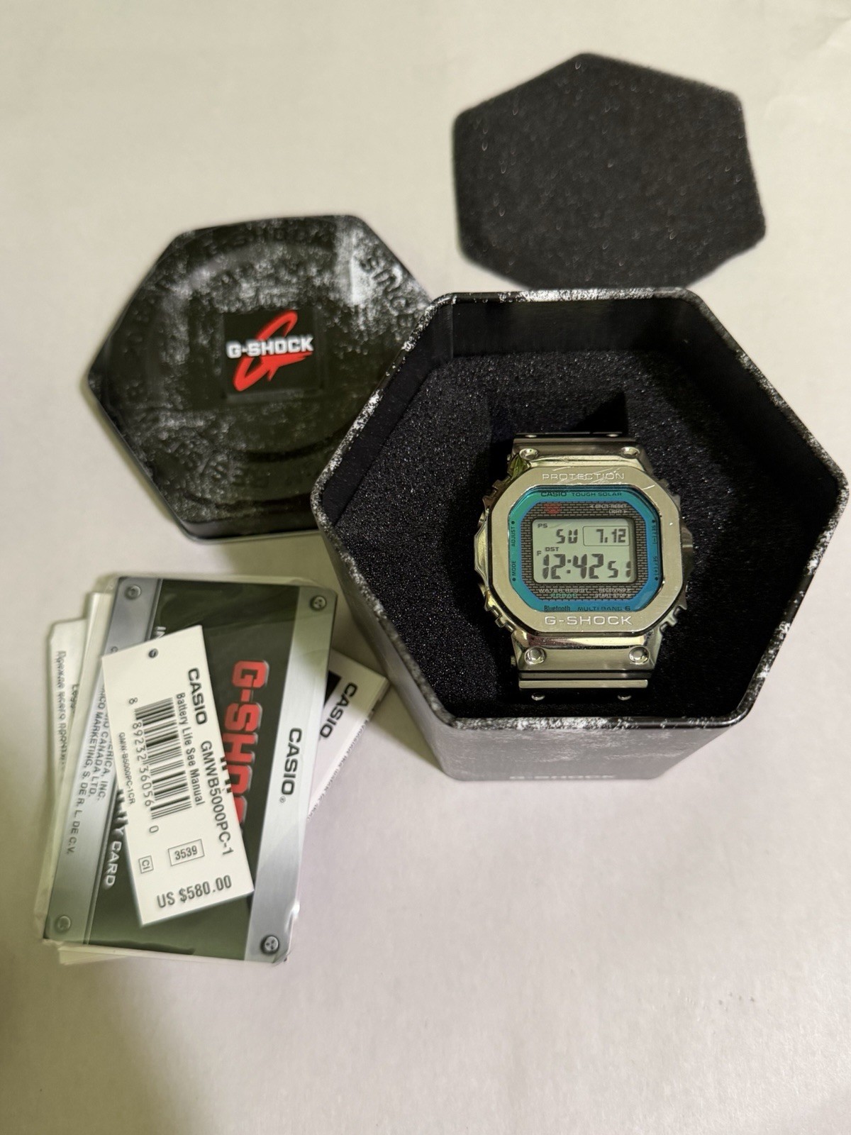 Casio G-Shock GMWB5000PC Full Metal Square Bluetooth Solar Digital