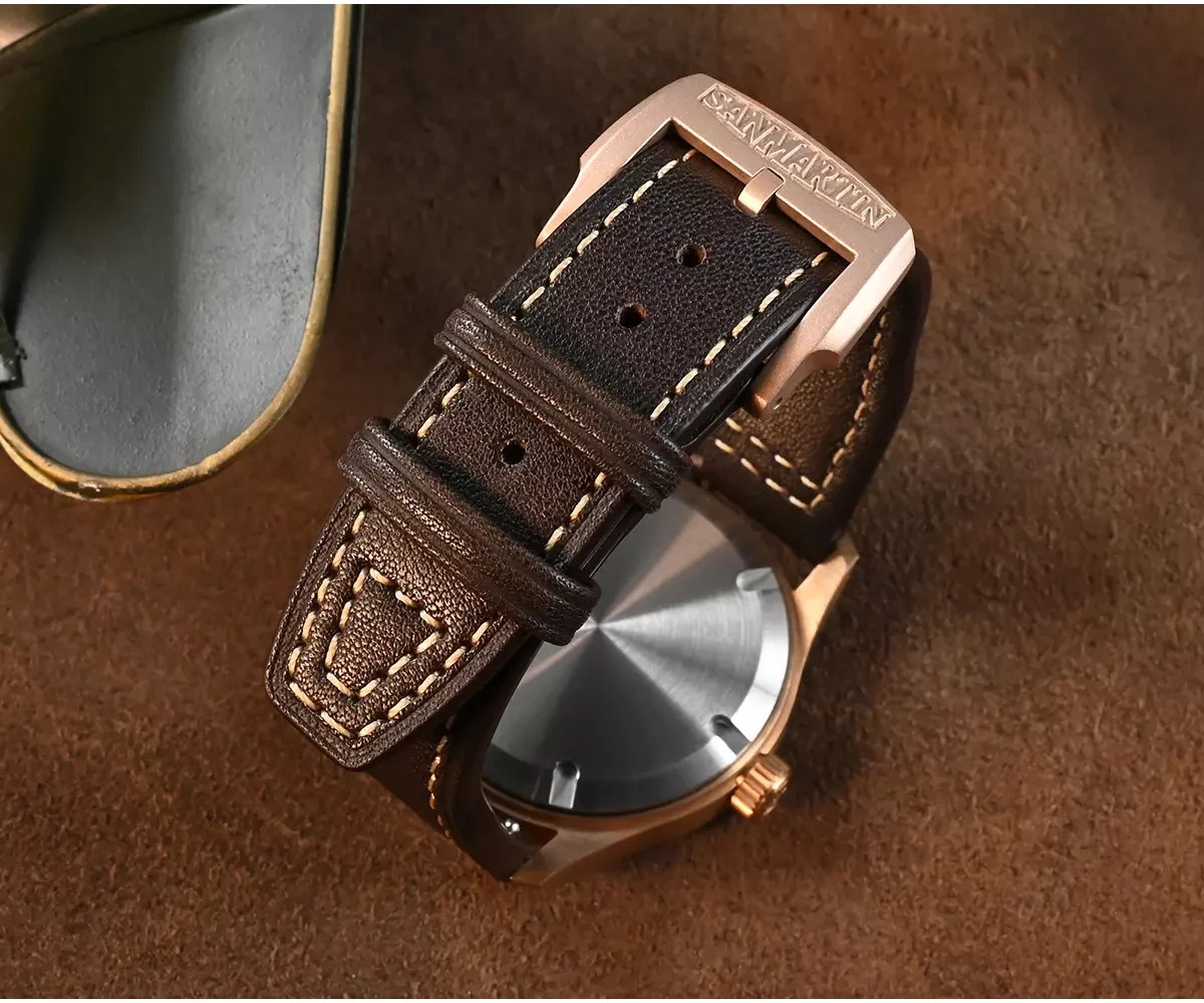 San Martin SN030-Q Bronze Automatic Pilot Watch 39mm Luminous Waterproof TYPE A