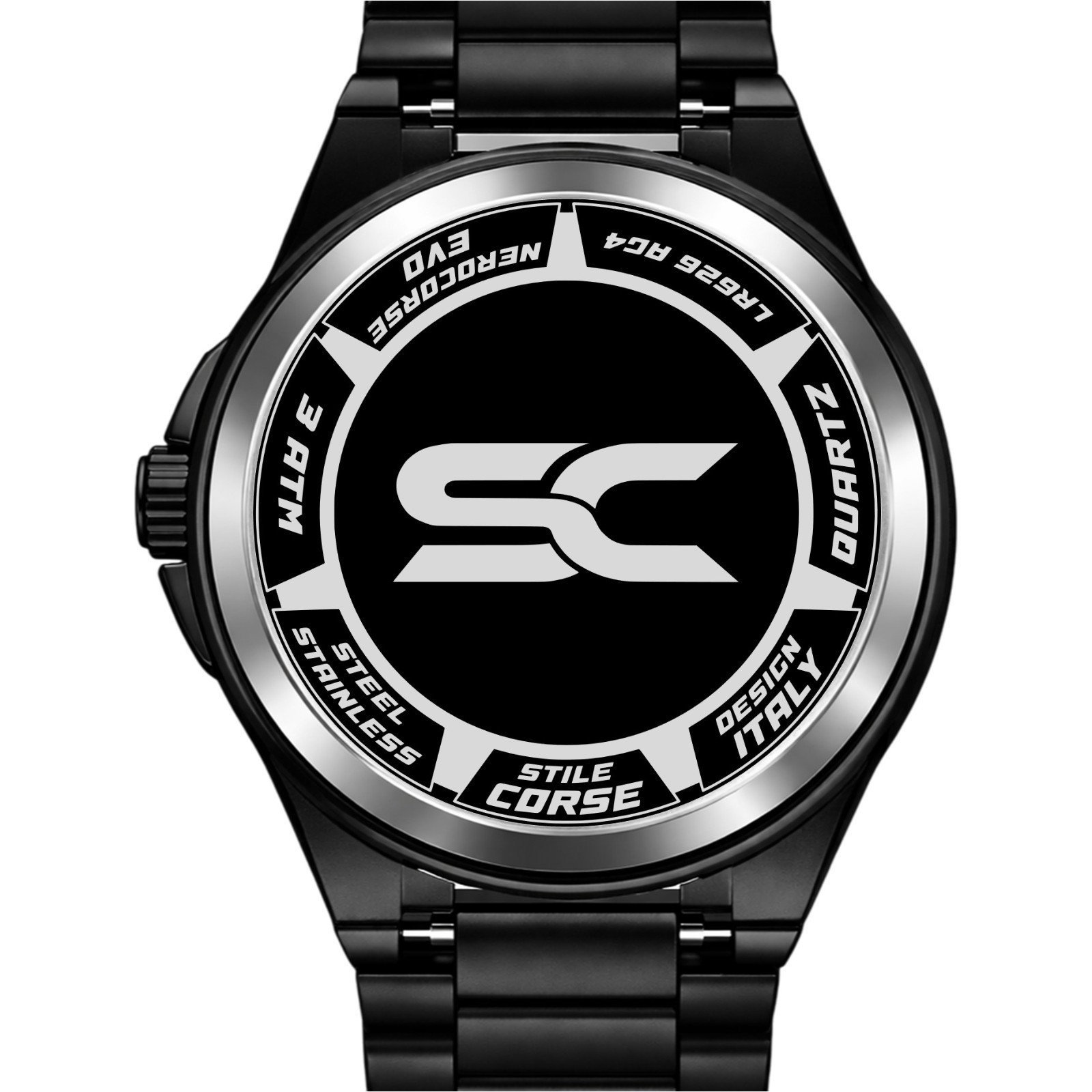 Black Steel Wrist Watch Fan Art HARLEY & DAVIDSON Track Master Motorcycle