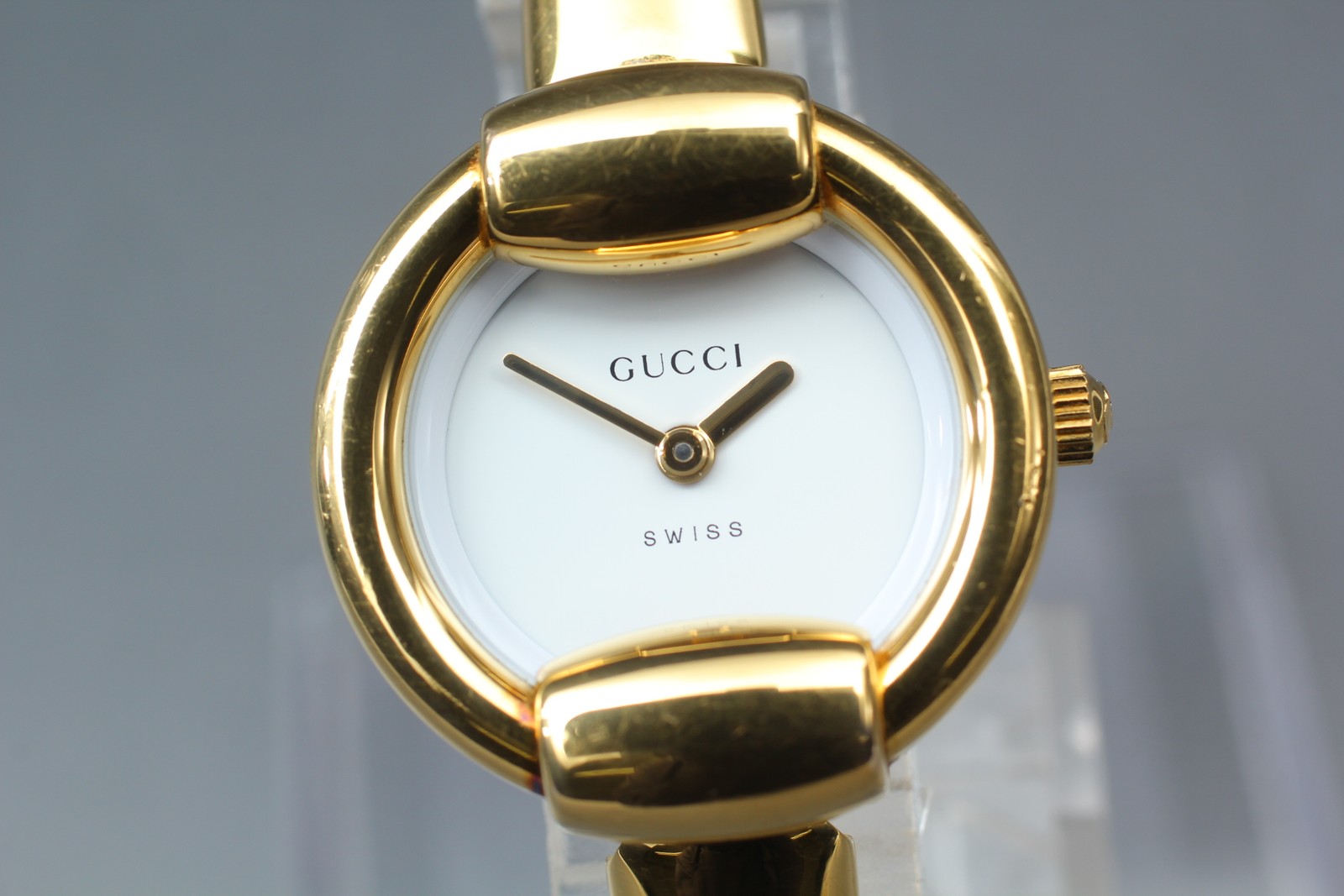 [Exc+5] GUCCI 1400L White Dial Gold 25mm Quartz Women’s Vintage Watch From Japan
