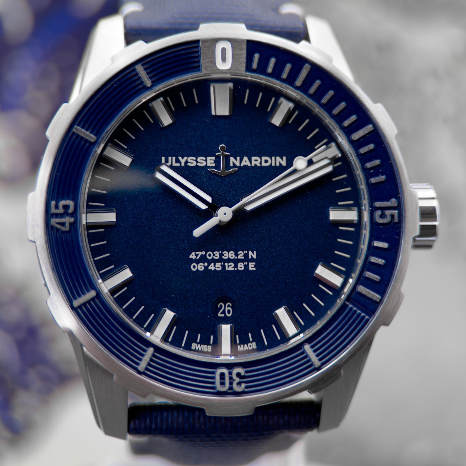 Ulysse Nardin Diver 42mm Blue Men’s Watch – 8163-175/93 Full Set