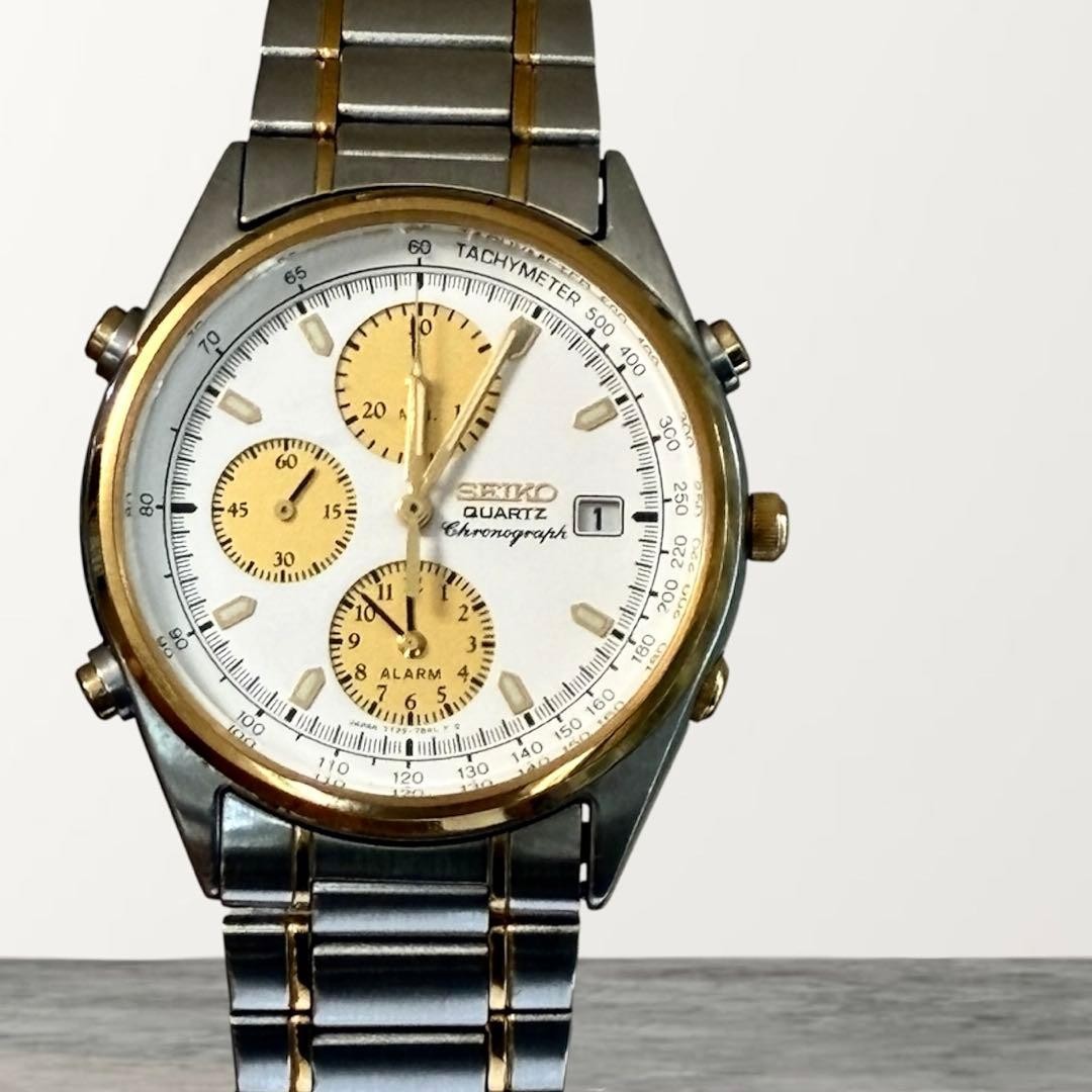 SEIKO Quartz Chronograph 7T32-7B30 Authentic Watch with Original Band