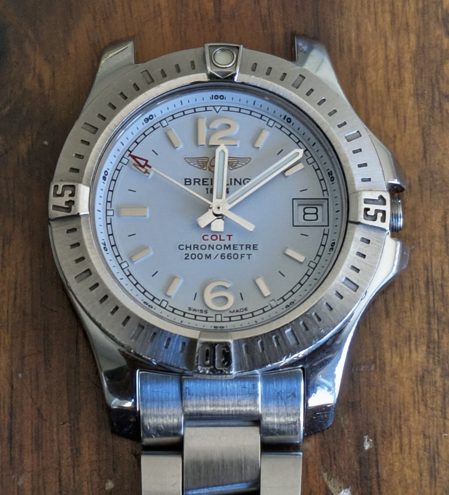 Breitling A77388 Colt Women’s Watch 33mm Swiss Made Missing Crown & 1 End Link