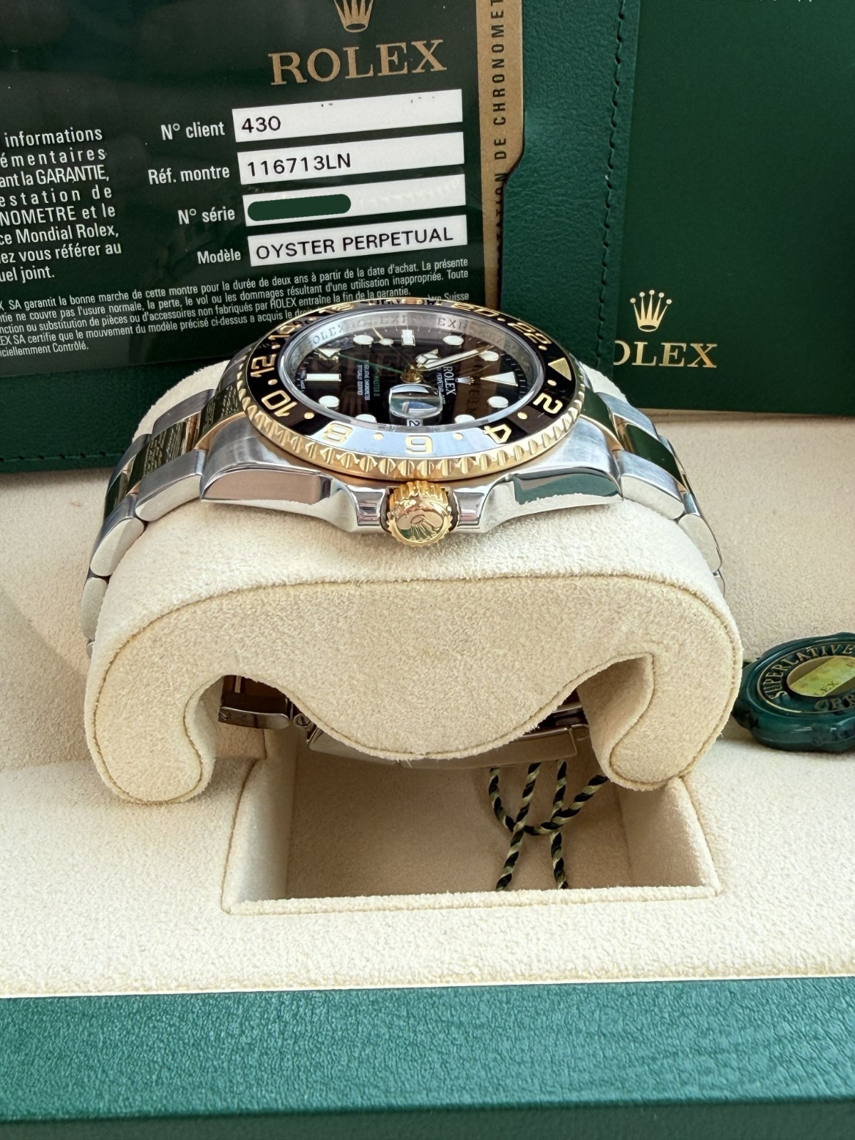 Rolex GMT-Master II 40mm Steel Yellow Gold Two-Tone Ceramic Bezel Watch 116713LN