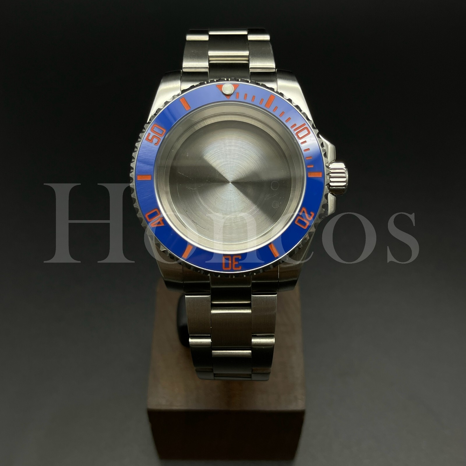 Custom Made MODS Watch Case and Bracelet Fits for NH34/35 Movement Silver BL/ORG