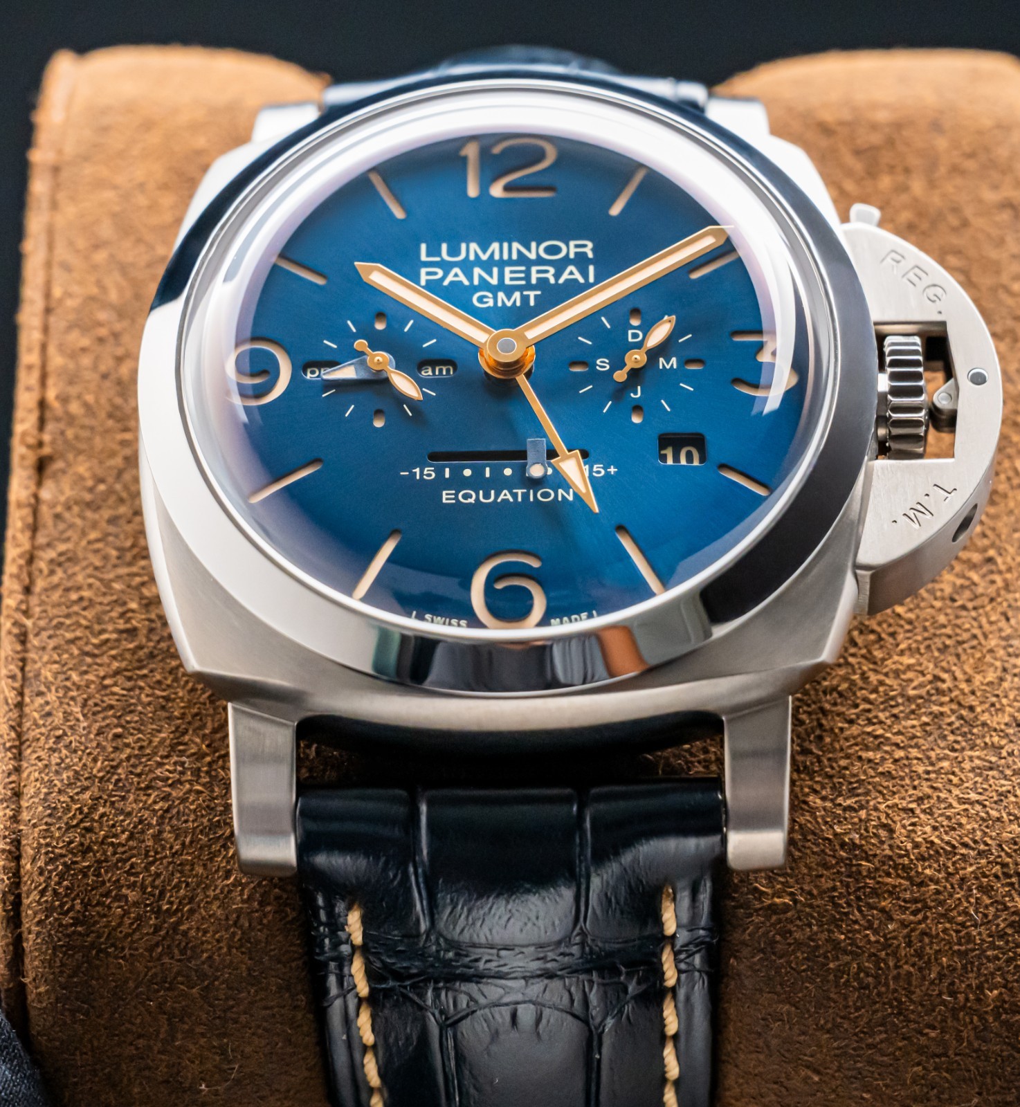 Panerai 964 Luminor Due 45mm Blue Dial Titanium GMT 3 Days PAM00964 PAM964 PAM