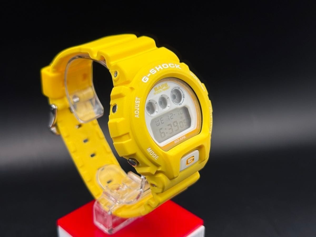 GSHOCK DW6900 BAPE Collaboration Yellow 51 mm New, unused Tested Limited to 1000