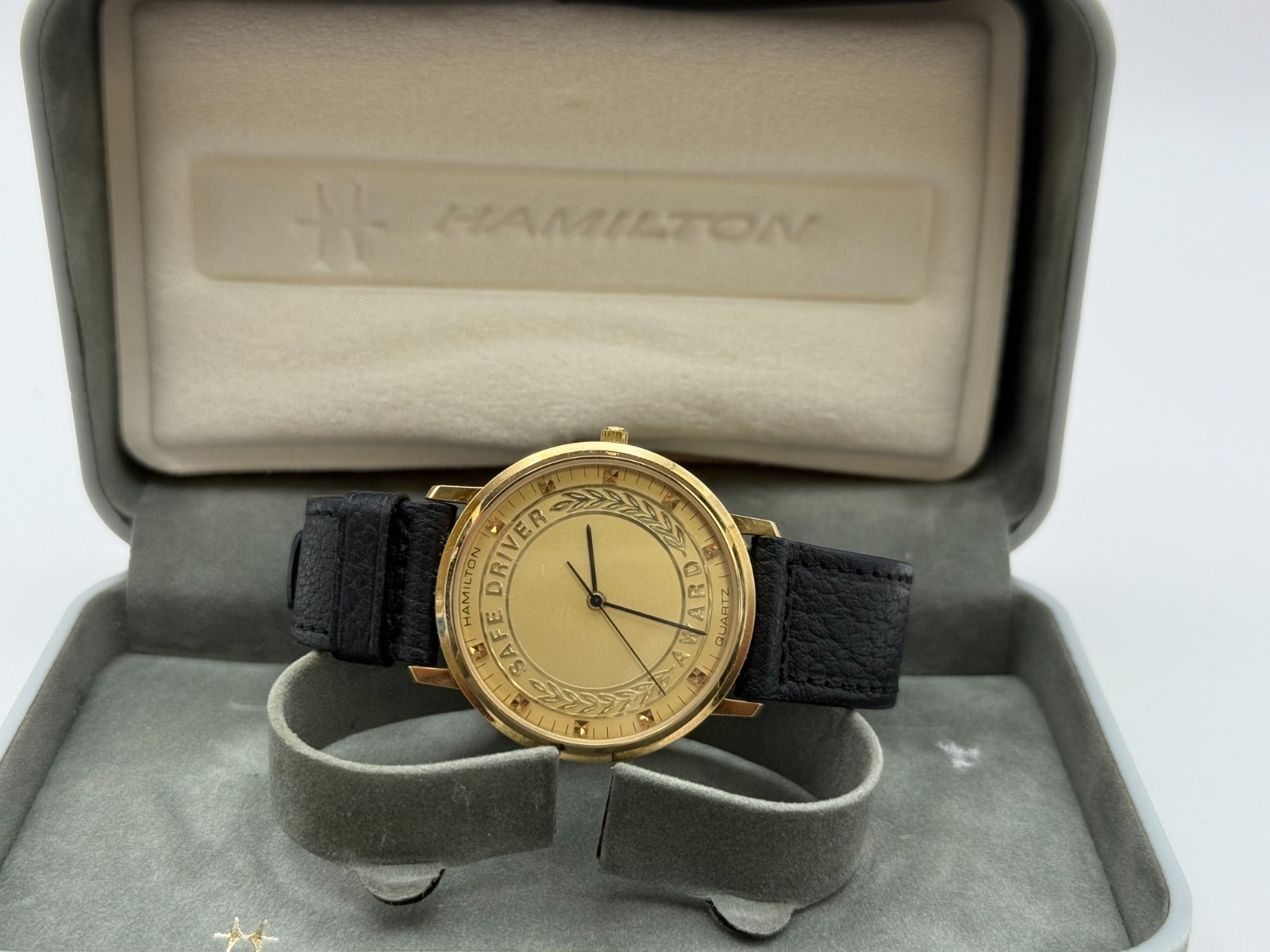 Hamilton Mens 8702 watch 33mm Safe Driver Award – New w/Box