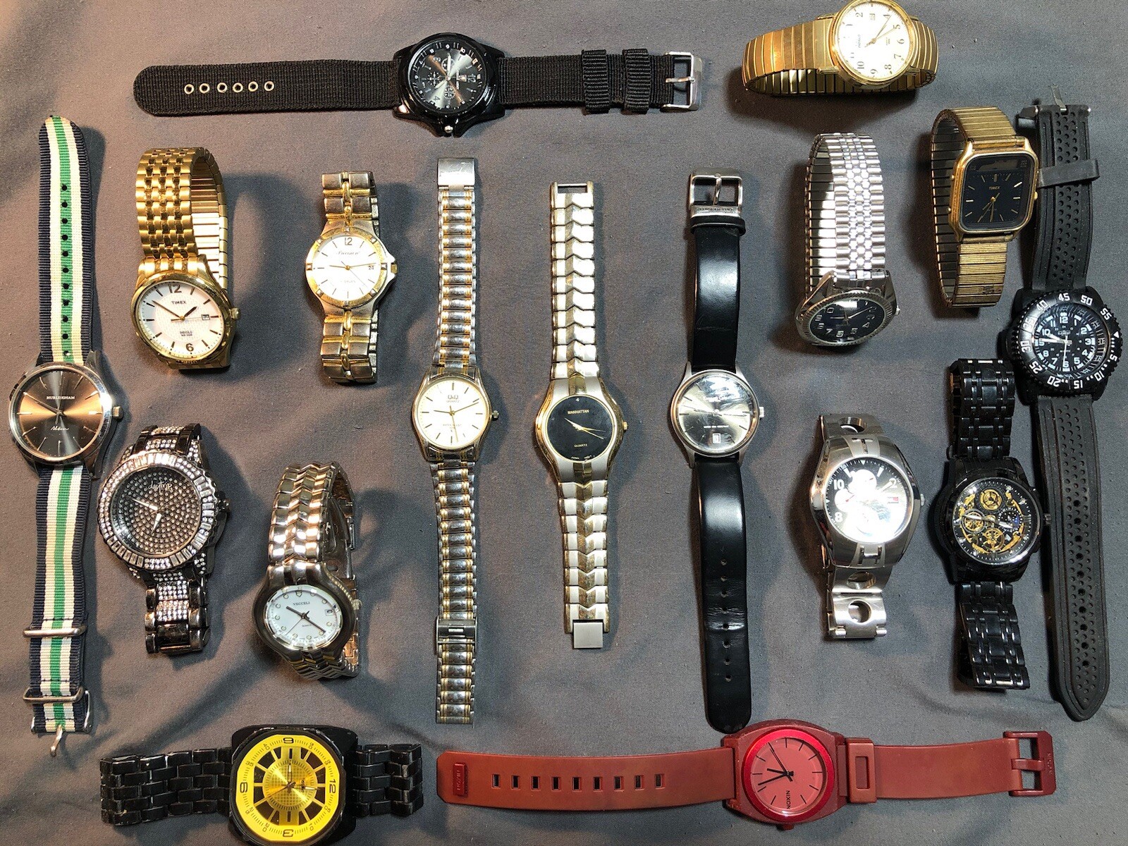 Men’s Watch Lot Kenneth Cole,Tommy Hilfiger,Timex,Q&Q,Nixon,Manhattan,Gruen