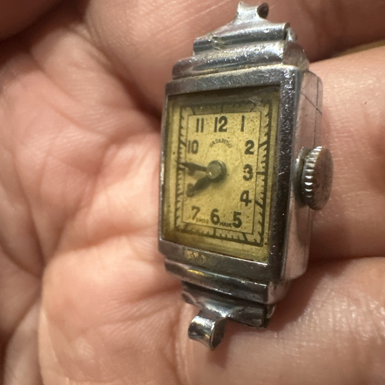 VINTAGE WW2 ERA Sacambo TANK 15mm Antique SWISS LADIES Manual Wind For Repair
