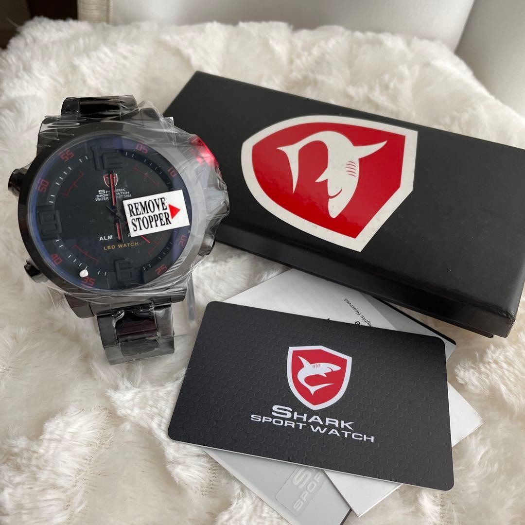 Shark Sport Watch Main Unit #4756, Reuse, 22cm Wrist, From Japan