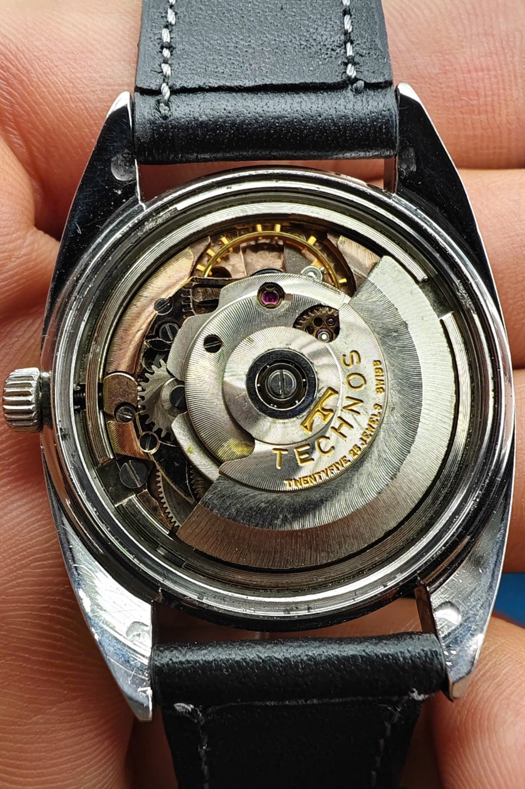 Vintage Technos Sky Light Automatic Date Cal. 2522 25J Stainless Steel