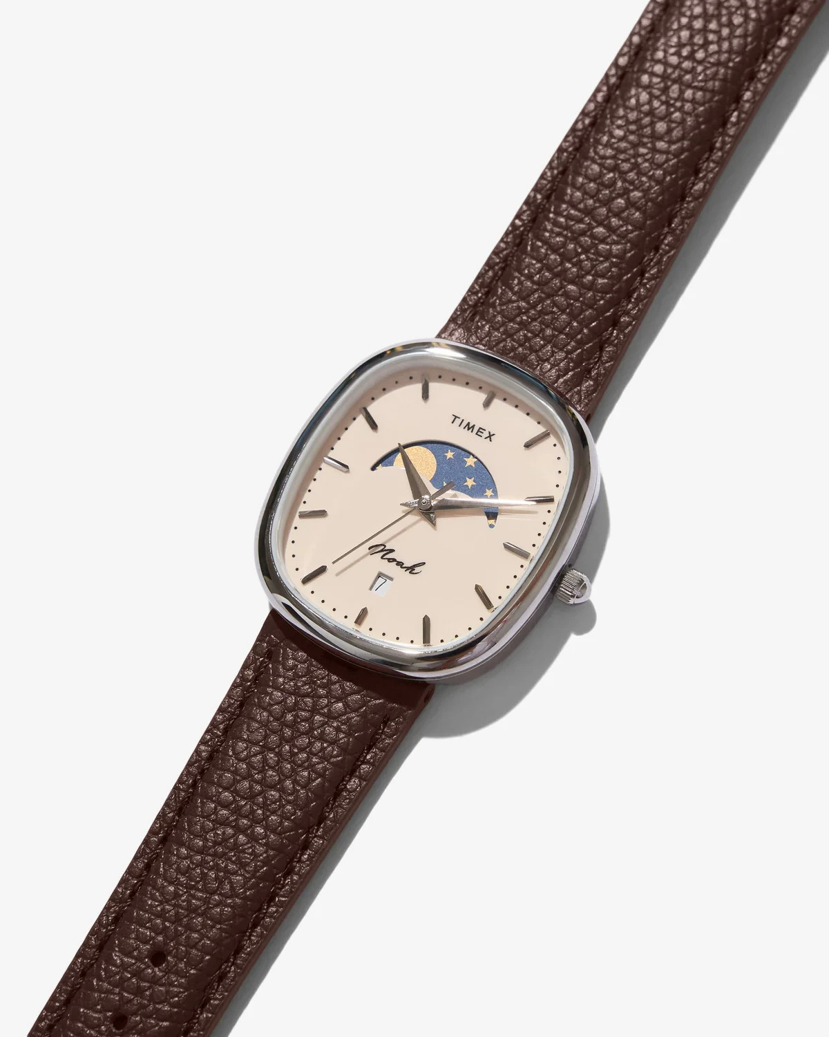 Noah x Timex Oval Moon Phase Watch Black Brown Wristwatch Japan New Authentic