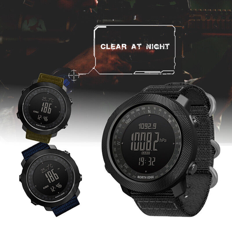 North Edge Apache 3 Smart Men Military Digital Sport Barometer Barometer Watch