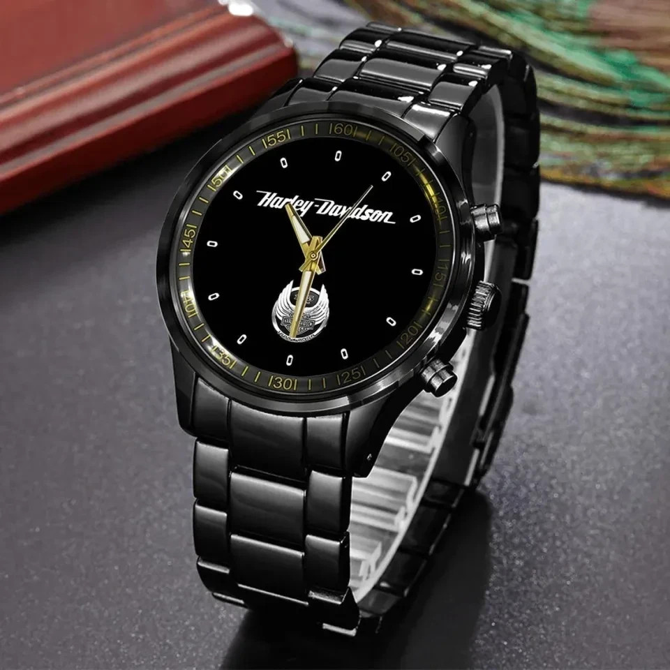 Harley Motor Racing Davidsonn Black Stainless Steel Watch