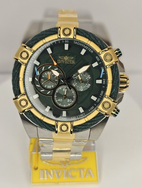 Invicta Bolt ACE Men’s Quartz (VD54) Watch – 52mm – Steel/Gold 25519 NIB