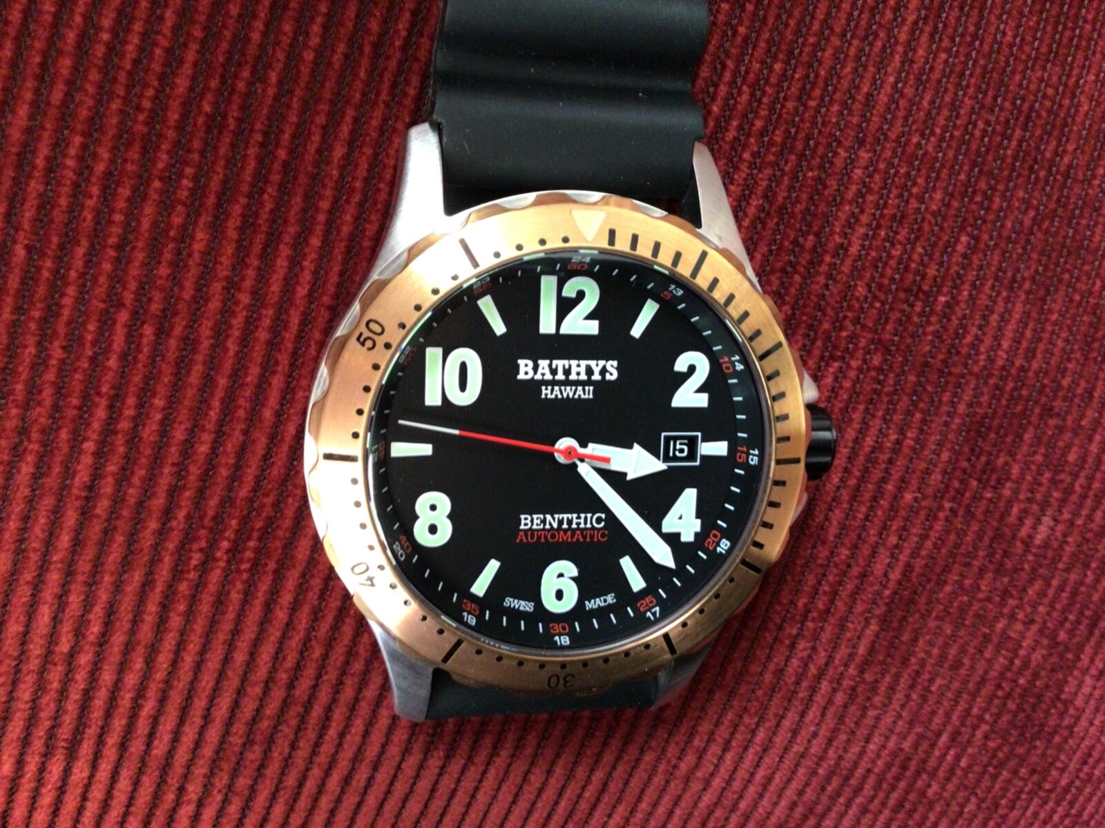 Bathys Benthic: “Super Rare Rose-Gold Bezel” Ref: 0902-Minty Condition !!!  L@@K