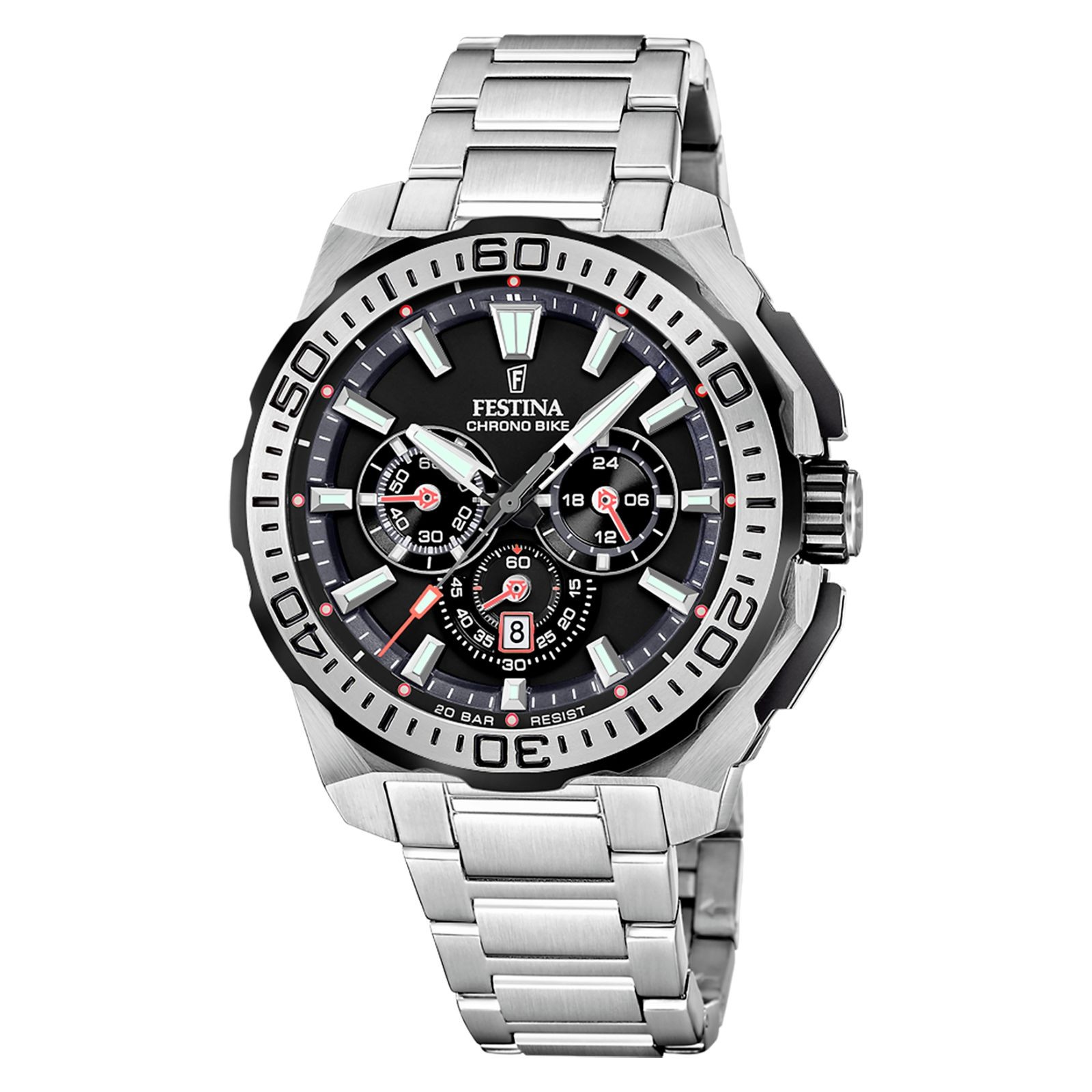 Watch Festina F20724/7 CHRONO BIKE Man 46mm Stainless steel