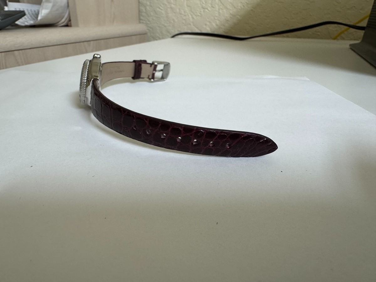 NOS Technomarine Petite Lady- Sport MOP dial Genuine Alligator band watch 30mm