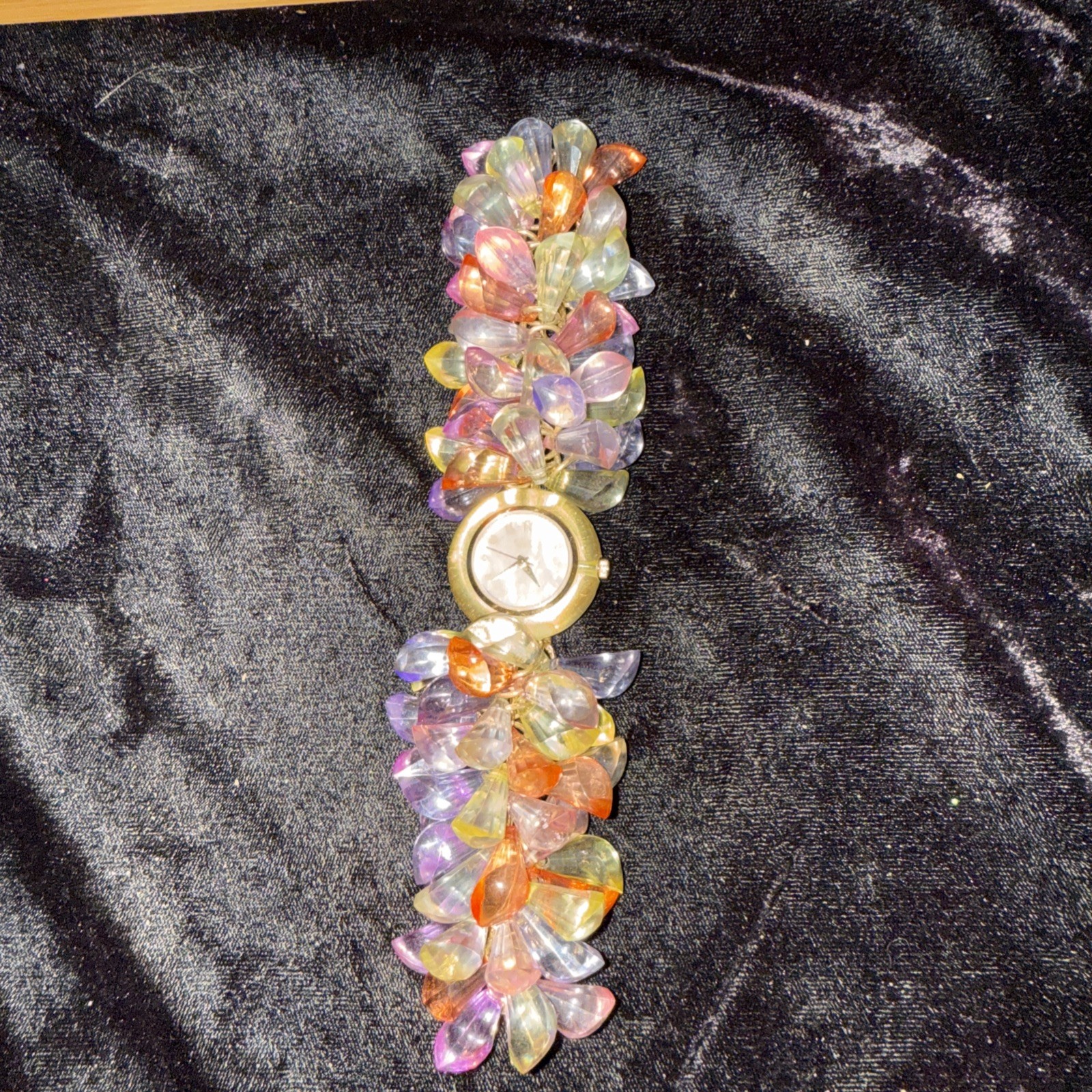 BONETTO CANDY WATCH BRACELET MULTICOLOR BATTERY OPERATED WATCH VINTAGE WORKS