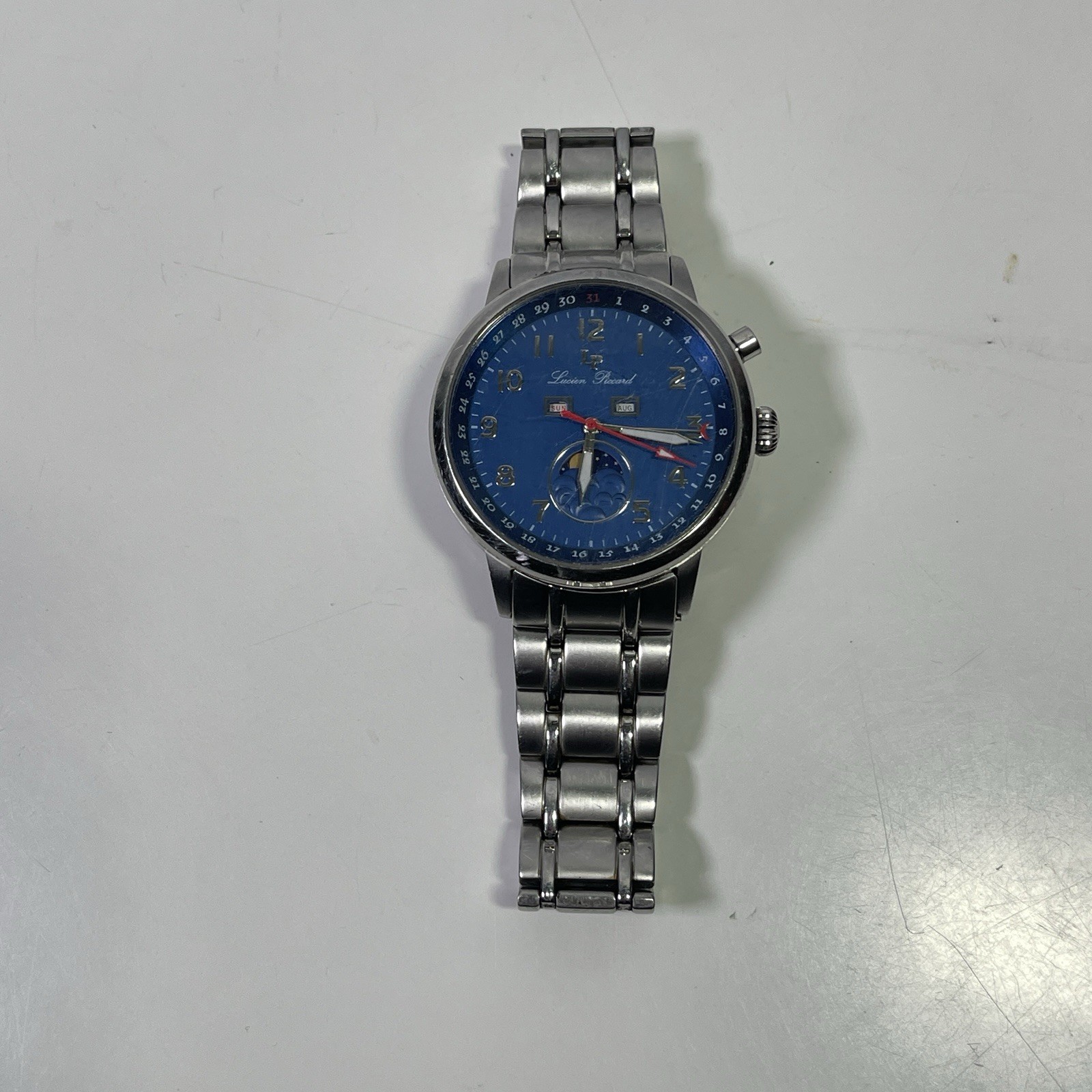 Lucien Piccard 40016 Mens Watch Date Stainless Steel