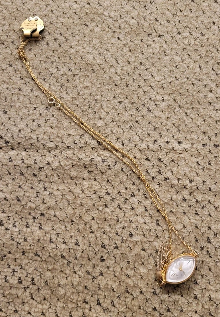 Endura Swiss Made Football Shaped Women’s Necklace Watch – Doesn’t Run
