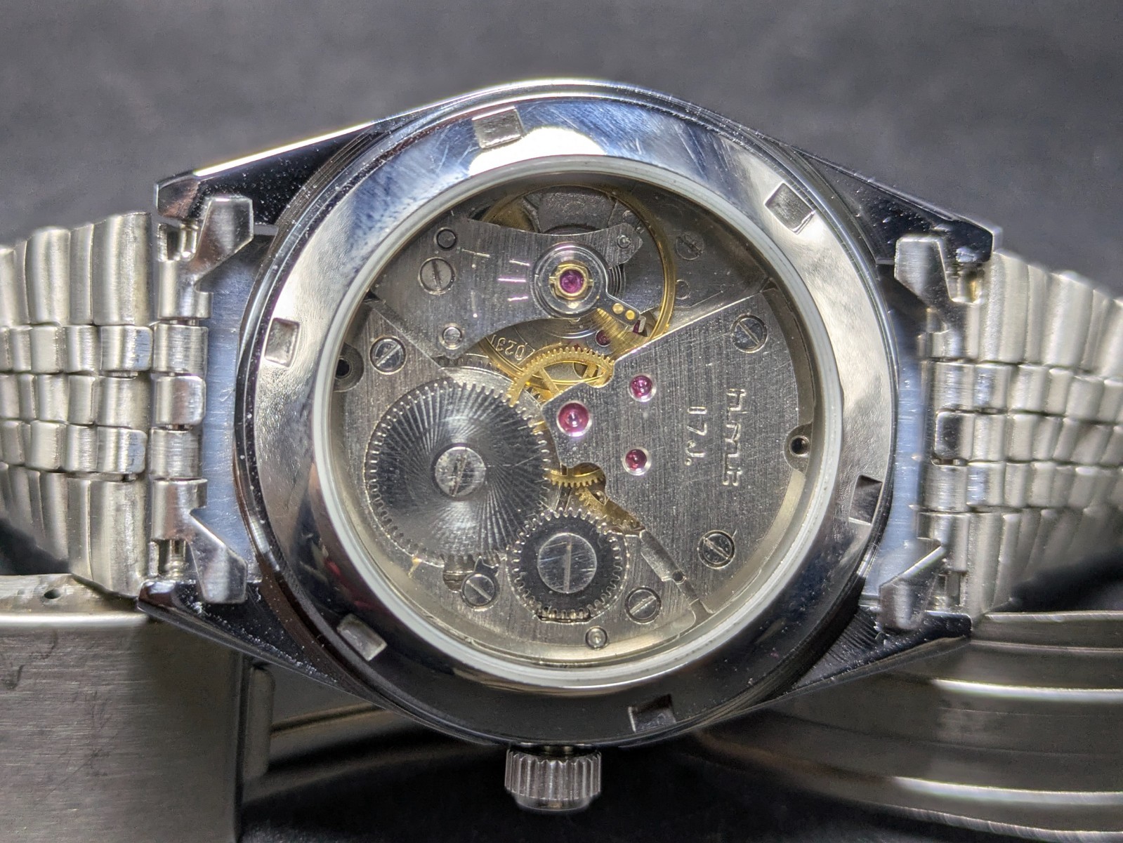 vintage HMT HIMALAYA manual winding 17 jewels blue dial men’s watch