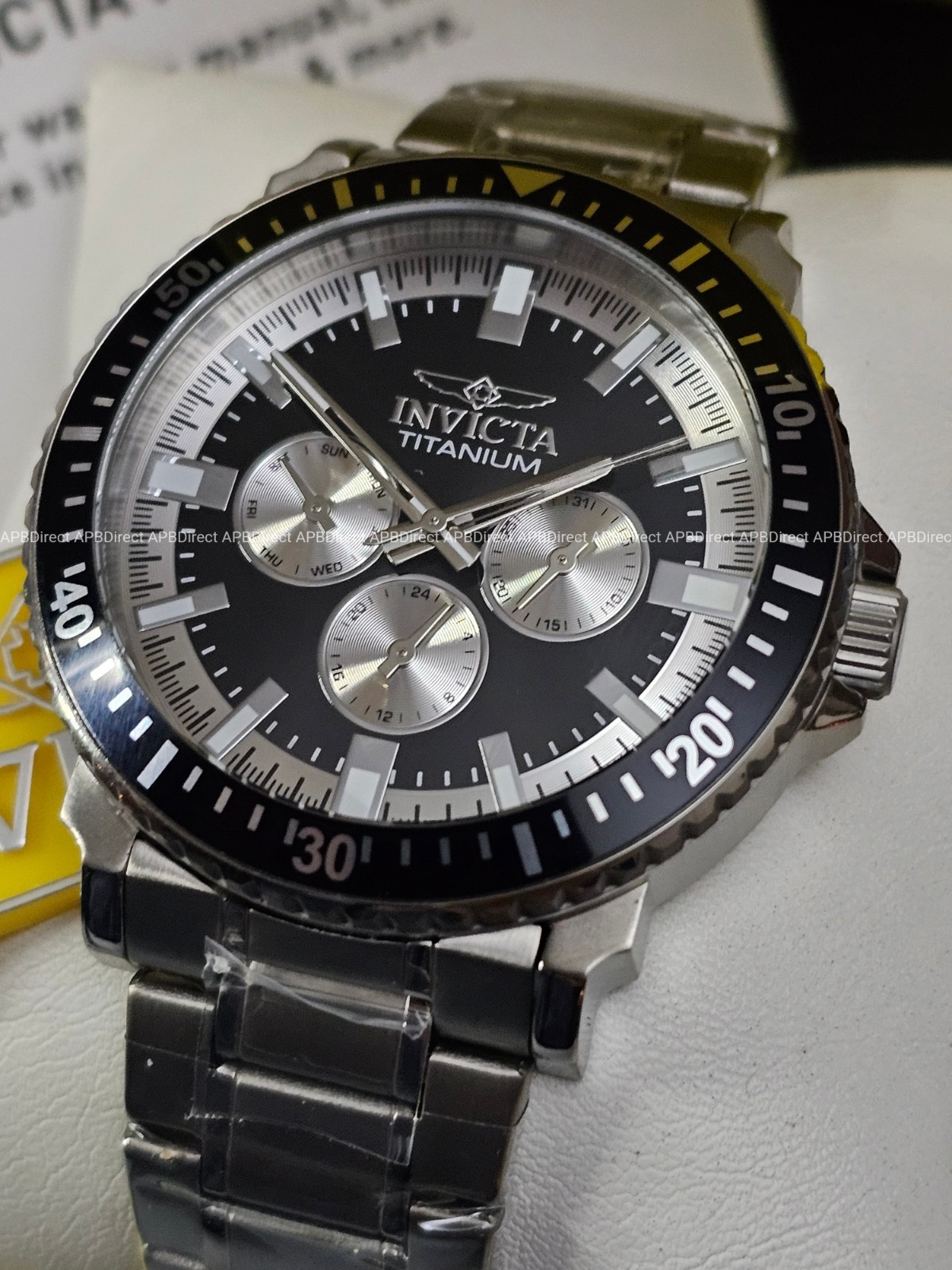 Invicta – TI-22 – TITANIUM Case & Bracelet 44mm Chronograph w/ LUME mens watch
