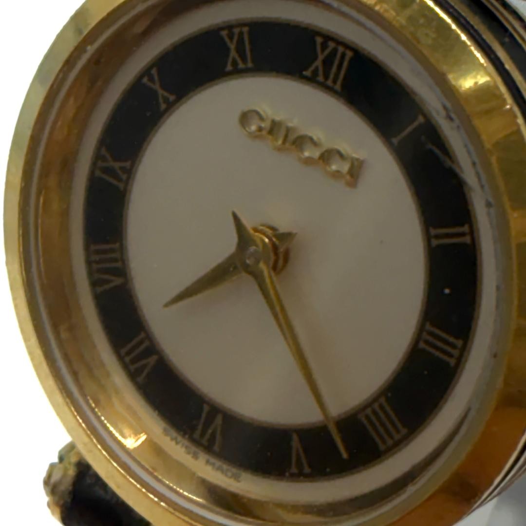 GUCCI Shelly Line Ladies Watch Black Dial 2000M 2040M Used